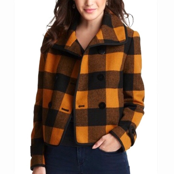 LOFT | Wool Buffalo Check Swing Coat - Picture 8 of 8